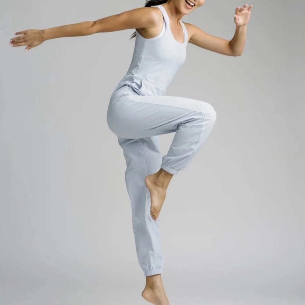 NWT ZYIA Active Women's Hermosa Jumpsuit Romper in Pacific Blue Size XS FLAW - Picture 2 of 16